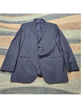 Cremieux Loro Piana Blazer Mens 42R Blue Wool 2 Button Sport Coat Jacket